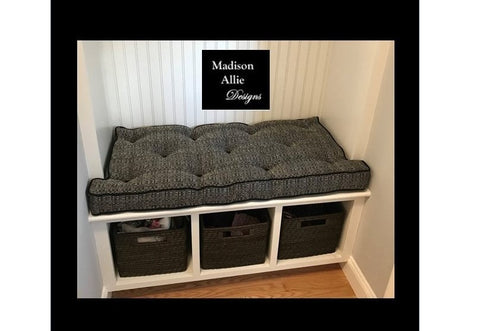 T-Shape Custom Cushion - Piped Cushion - Cushion with Button Tufts